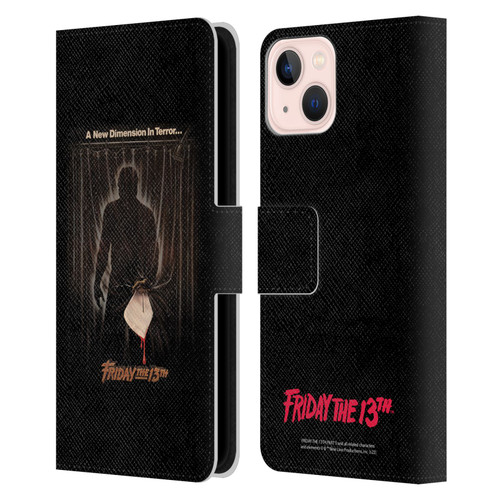 Friday the 13th Part III Key Art Poster 3 Leather Book Wallet Case Cover For Apple iPhone 13