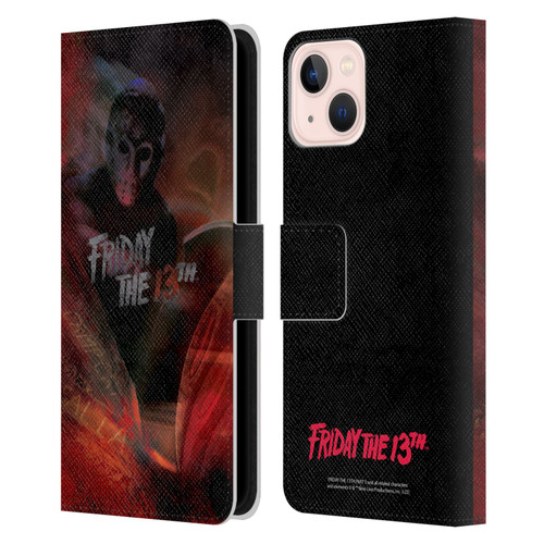 Friday the 13th Part III Key Art Poster Leather Book Wallet Case Cover For Apple iPhone 13