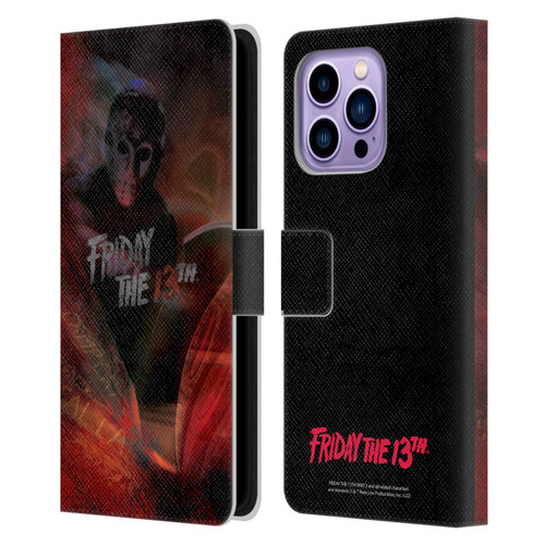 Friday the 13th Part III Key Art Poster Leather Book Wallet Case Cover For Apple iPhone 14 Pro Max