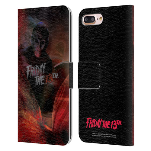 Friday the 13th Part III Key Art Poster Leather Book Wallet Case Cover For Apple iPhone 7 Plus / iPhone 8 Plus