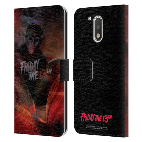 Friday the 13th Part III Key Art Poster Leather Book Wallet Case Cover For Motorola Moto G41