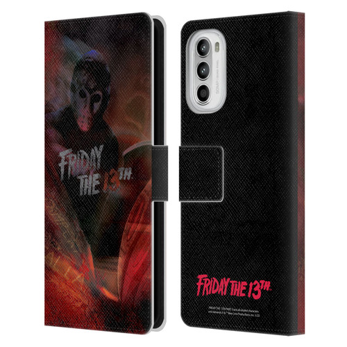 Friday the 13th Part III Key Art Poster Leather Book Wallet Case Cover For Motorola Moto G52