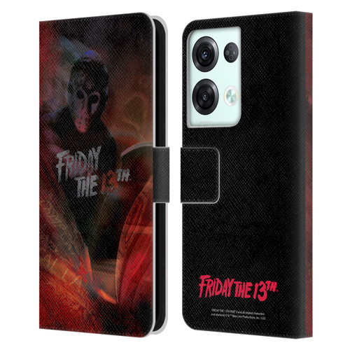 Friday the 13th Part III Key Art Poster Leather Book Wallet Case Cover For OPPO Reno8 Pro