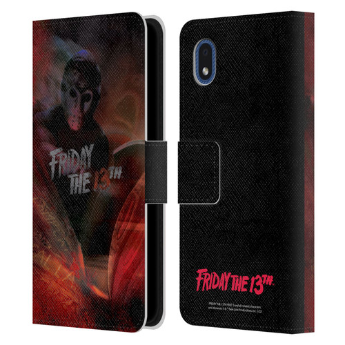 Friday the 13th Part III Key Art Poster Leather Book Wallet Case Cover For Samsung Galaxy A01 Core (2020)