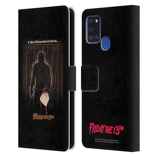 Friday the 13th Part III Key Art Poster 3 Leather Book Wallet Case Cover For Samsung Galaxy A21s (2020)