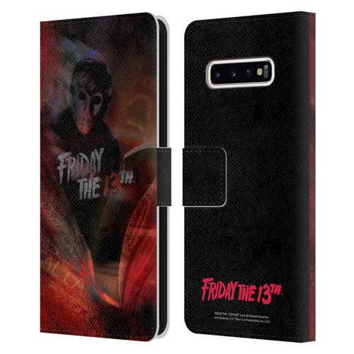 Friday the 13th Part III Key Art Poster Leather Book Wallet Case Cover For Samsung Galaxy S10+ / S10 Plus