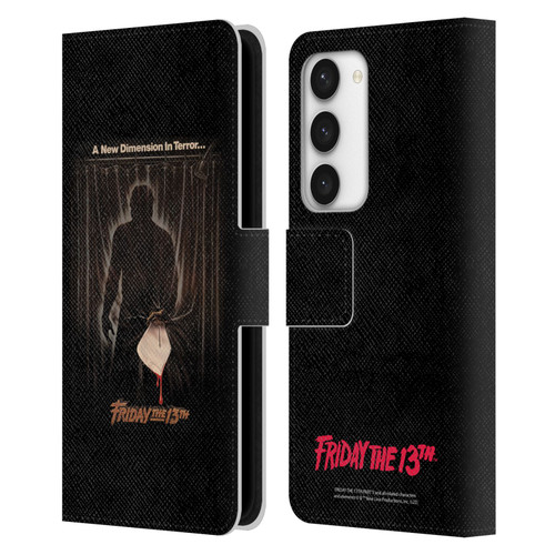 Friday the 13th Part III Key Art Poster 3 Leather Book Wallet Case Cover For Samsung Galaxy S23 5G