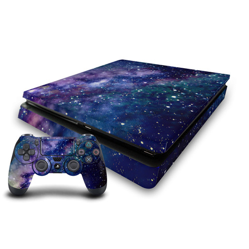 Cosmo18 Art Mix Galaxy Vinyl Sticker Skin Decal Cover for Sony PS4 Slim Console & Controller