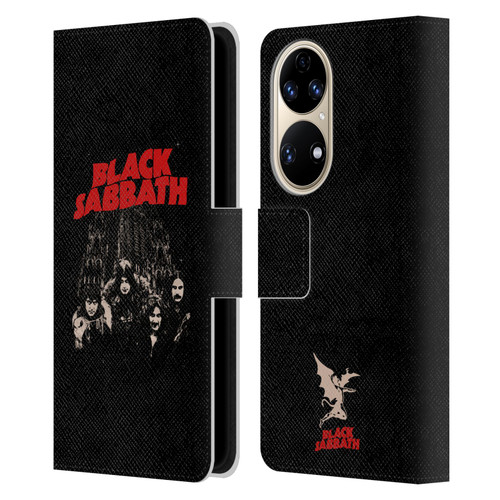 Black Sabbath Key Art Red Logo Leather Book Wallet Case Cover For Huawei P50