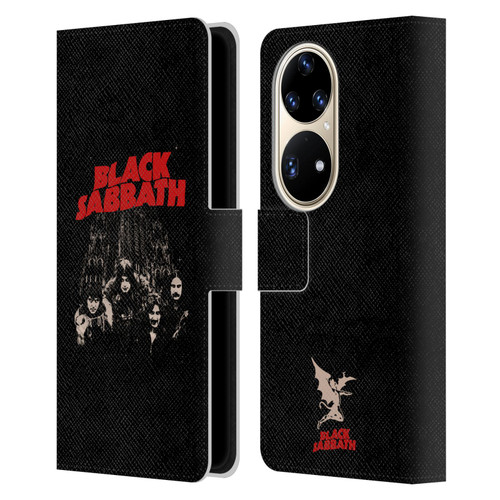 Black Sabbath Key Art Red Logo Leather Book Wallet Case Cover For Huawei P50 Pro
