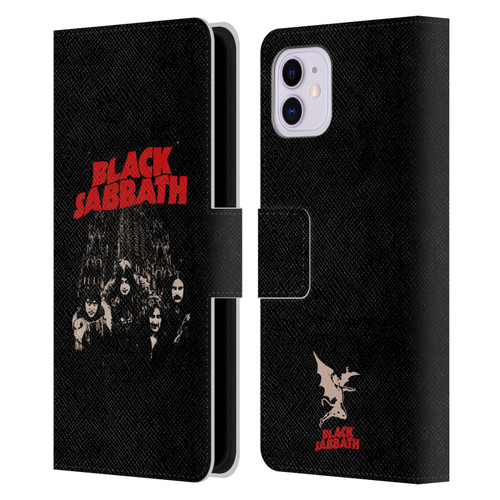 Black Sabbath Key Art Red Logo Leather Book Wallet Case Cover For Apple iPhone 11