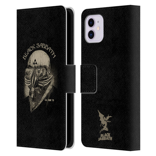 Black Sabbath Key Art US Tour 78 Leather Book Wallet Case Cover For Apple iPhone 11