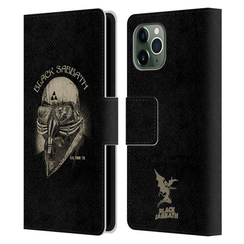 Black Sabbath Key Art US Tour 78 Leather Book Wallet Case Cover For Apple iPhone 11 Pro