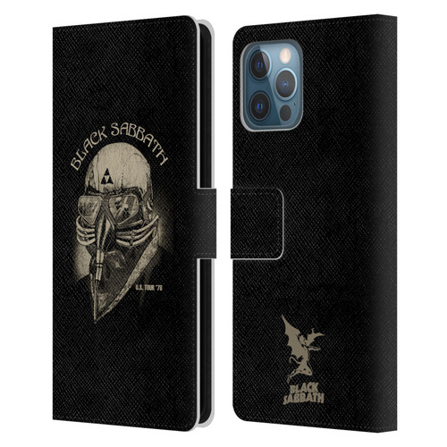 Black Sabbath Key Art US Tour 78 Leather Book Wallet Case Cover For Apple iPhone 12 Pro Max