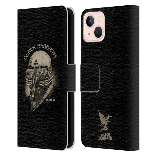 Black Sabbath Key Art US Tour 78 Leather Book Wallet Case Cover For Apple iPhone 13