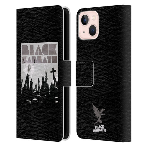 Black Sabbath Key Art Victory Leather Book Wallet Case Cover For Apple iPhone 13