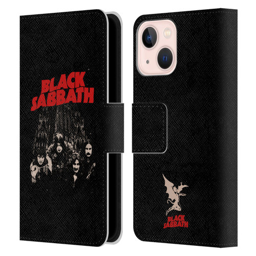 Black Sabbath Key Art Red Logo Leather Book Wallet Case Cover For Apple iPhone 13 Mini