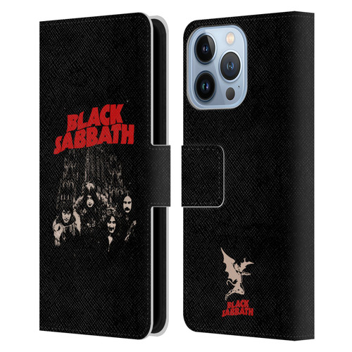 Black Sabbath Key Art Red Logo Leather Book Wallet Case Cover For Apple iPhone 13 Pro