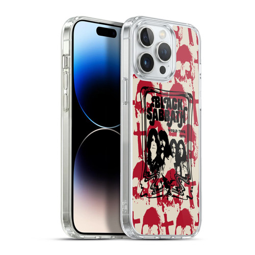 Black Sabbath Key Art Skull Cross World Tour Soft Gel Case for Apple iPhone 13 Pro Max