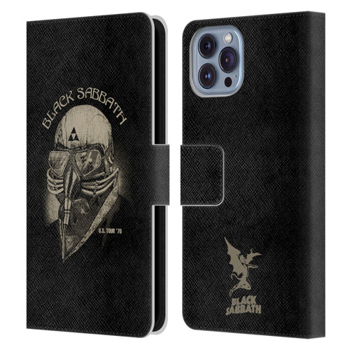 Black Sabbath Key Art US Tour 78 Leather Book Wallet Case Cover For Apple iPhone 14