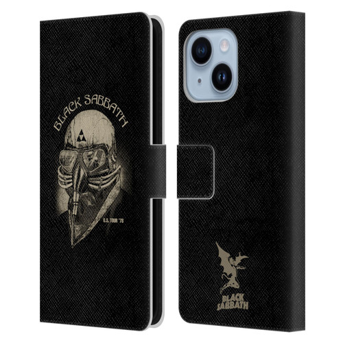 Black Sabbath Key Art US Tour 78 Leather Book Wallet Case Cover For Apple iPhone 14 Plus
