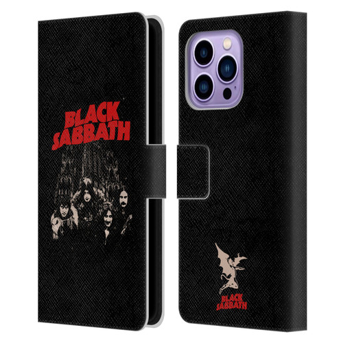 Black Sabbath Key Art Red Logo Leather Book Wallet Case Cover For Apple iPhone 14 Pro Max