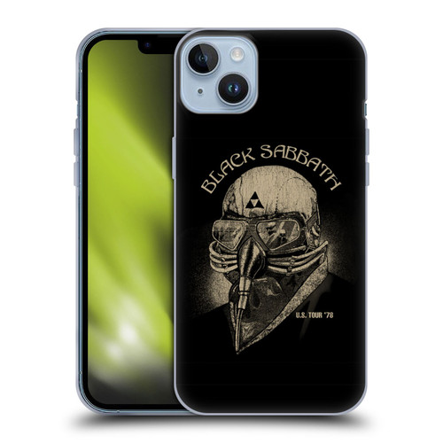 Black Sabbath Key Art US Tour 78 Soft Gel Case for Apple iPhone 14 Plus