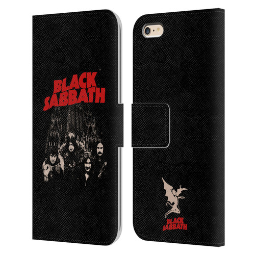 Black Sabbath Key Art Red Logo Leather Book Wallet Case Cover For Apple iPhone 6 Plus / iPhone 6s Plus
