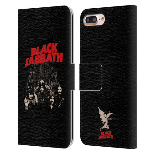 Black Sabbath Key Art Red Logo Leather Book Wallet Case Cover For Apple iPhone 7 Plus / iPhone 8 Plus