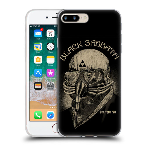 Black Sabbath Key Art US Tour 78 Soft Gel Case for Apple iPhone 7 Plus / iPhone 8 Plus