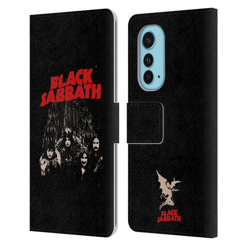 Black Sabbath Key Art Red Logo Leather Book Wallet Case Cover For Motorola Edge (2022)