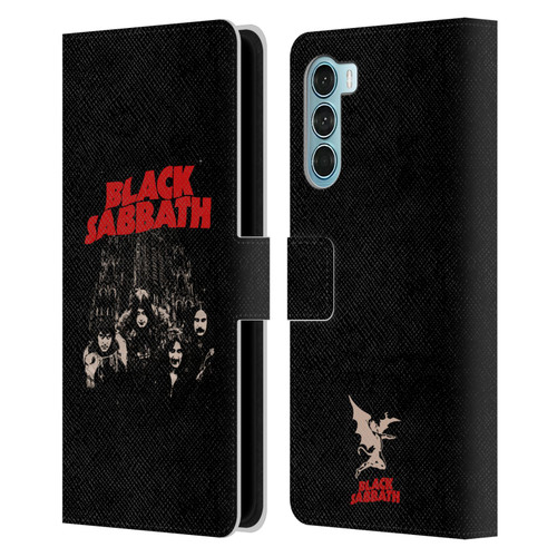 Black Sabbath Key Art Red Logo Leather Book Wallet Case Cover For Motorola Edge S30 / Moto G200 5G