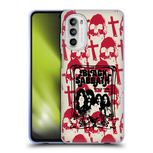Black Sabbath Key Art Skull Cross World Tour Soft Gel Case for Motorola Moto G52