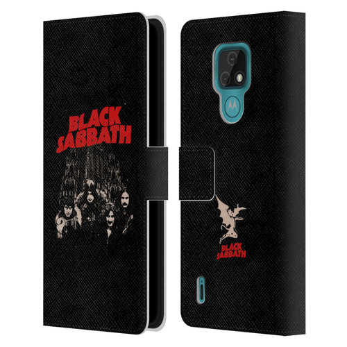 Black Sabbath Key Art Red Logo Leather Book Wallet Case Cover For Motorola Moto E7