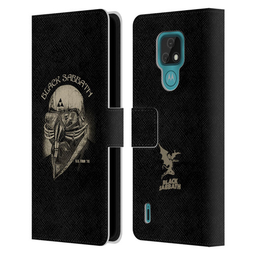 Black Sabbath Key Art US Tour 78 Leather Book Wallet Case Cover For Motorola Moto E7