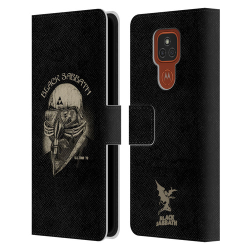 Black Sabbath Key Art US Tour 78 Leather Book Wallet Case Cover For Motorola Moto E7 Plus