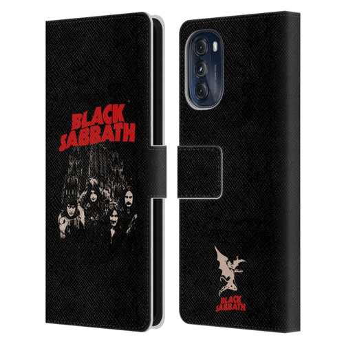 Black Sabbath Key Art Red Logo Leather Book Wallet Case Cover For Motorola Moto G (2022)
