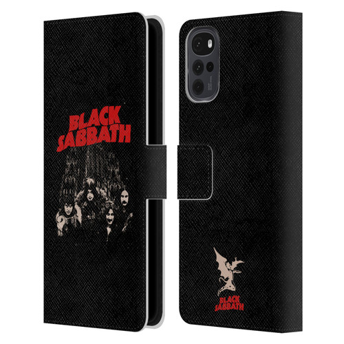 Black Sabbath Key Art Red Logo Leather Book Wallet Case Cover For Motorola Moto G22