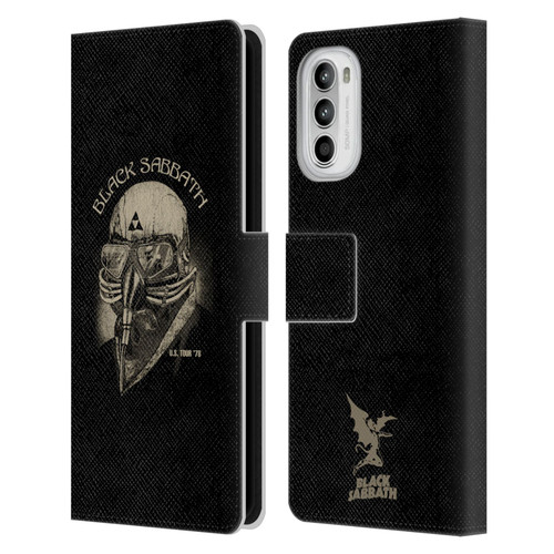 Black Sabbath Key Art US Tour 78 Leather Book Wallet Case Cover For Motorola Moto G52