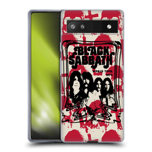 Black Sabbath Key Art Skull Cross World Tour Soft Gel Case for Google Pixel 6a