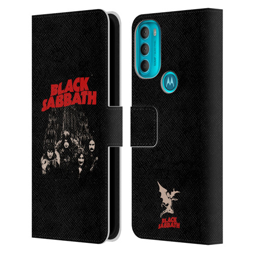 Black Sabbath Key Art Red Logo Leather Book Wallet Case Cover For Motorola Moto G71 5G