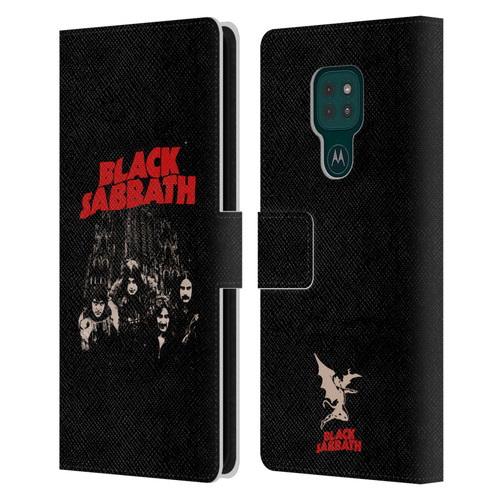 Black Sabbath Key Art Red Logo Leather Book Wallet Case Cover For Motorola Moto G9 Play
