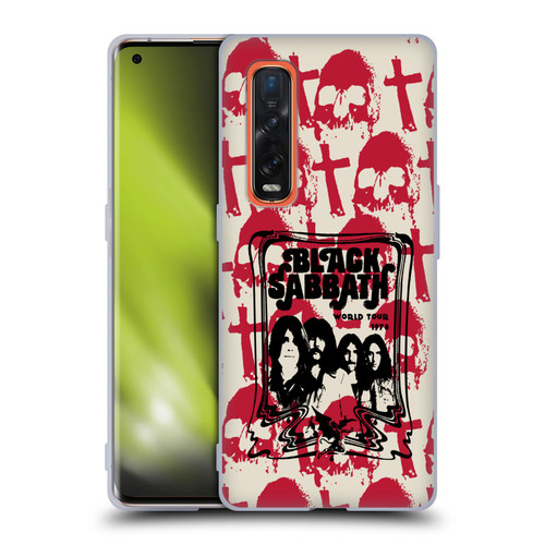 Black Sabbath Key Art Skull Cross World Tour Soft Gel Case for OPPO Find X2 Pro 5G