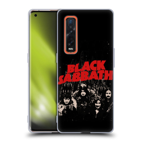 Black Sabbath Key Art Red Logo Soft Gel Case for OPPO Find X2 Pro 5G
