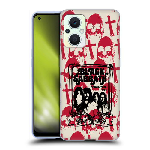 Black Sabbath Key Art Skull Cross World Tour Soft Gel Case for OPPO Reno8 Lite