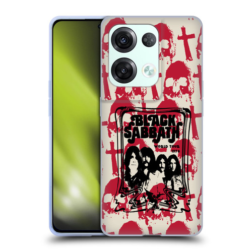 Black Sabbath Key Art Skull Cross World Tour Soft Gel Case for OPPO Reno8 Pro