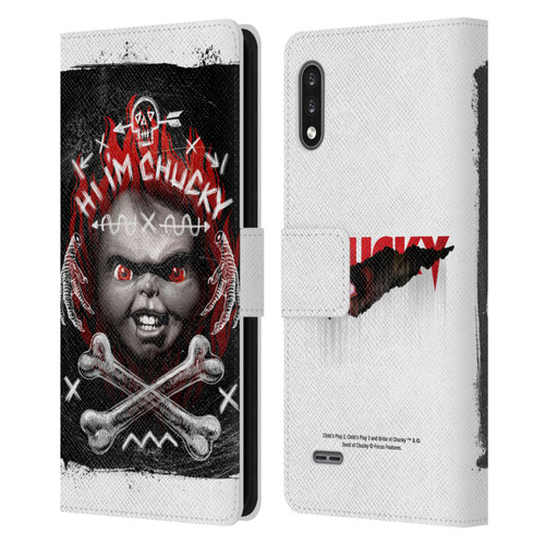 Child's Play Key Art Hi I'm Chucky Grunge Leather Book Wallet Case Cover For LG K22