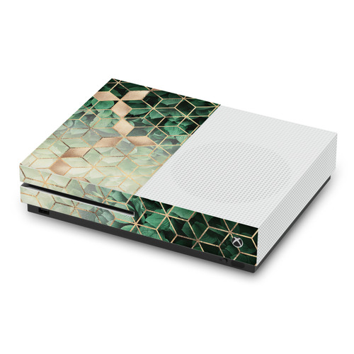 Elisabeth Fredriksson Art Mix Leaves And Cubes Vinyl Sticker Skin Decal Cover for Microsoft Xbox One S Console