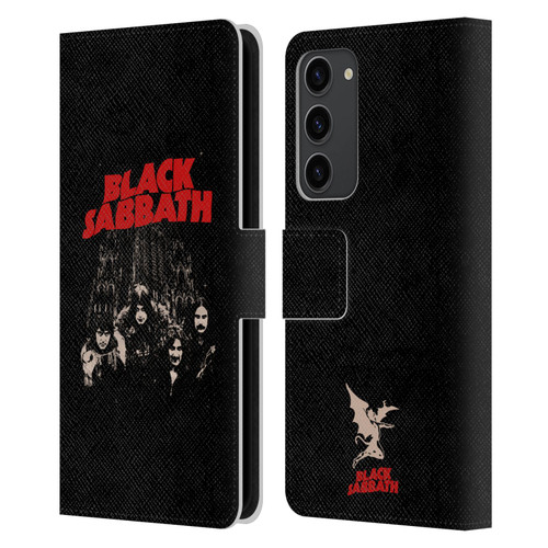 Black Sabbath Key Art Red Logo Leather Book Wallet Case Cover For Samsung Galaxy S23+ 5G
