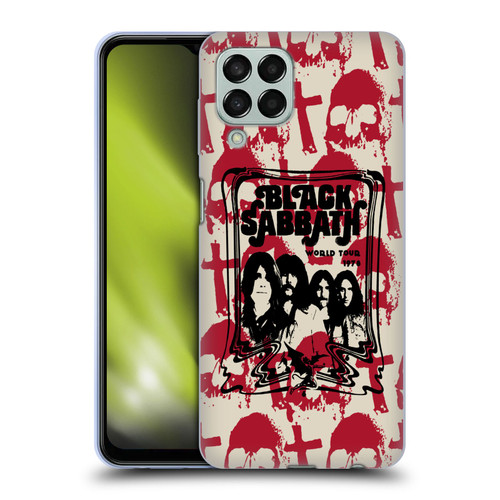 Black Sabbath Key Art Skull Cross World Tour Soft Gel Case for Samsung Galaxy M33 (2022)